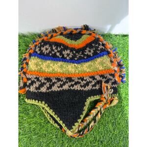 Premium Handmade Wool Knit Hat Made in Nepal Fleece Lined Fair Trade Winter XS